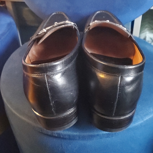 Meermin  Black Leather Loafers with Silver Buckle Detail main image 6